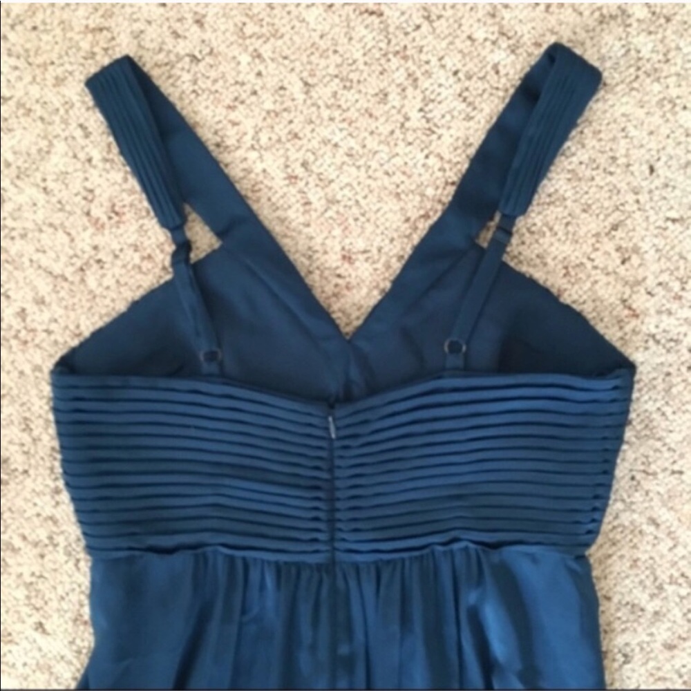 BCBGMaxAzria Teal Formal Ruched Dress 12 - Picture 7 of 8